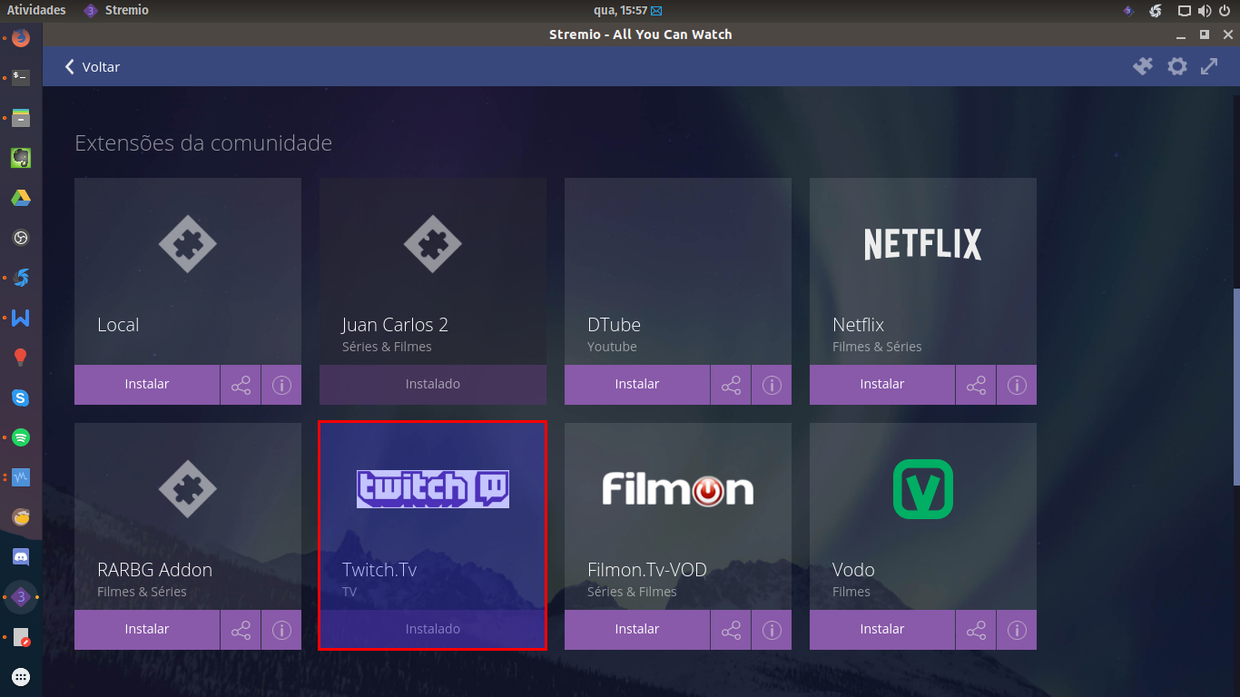 Conteúdo dublado para a plataforma de streaming gratuito Stremio